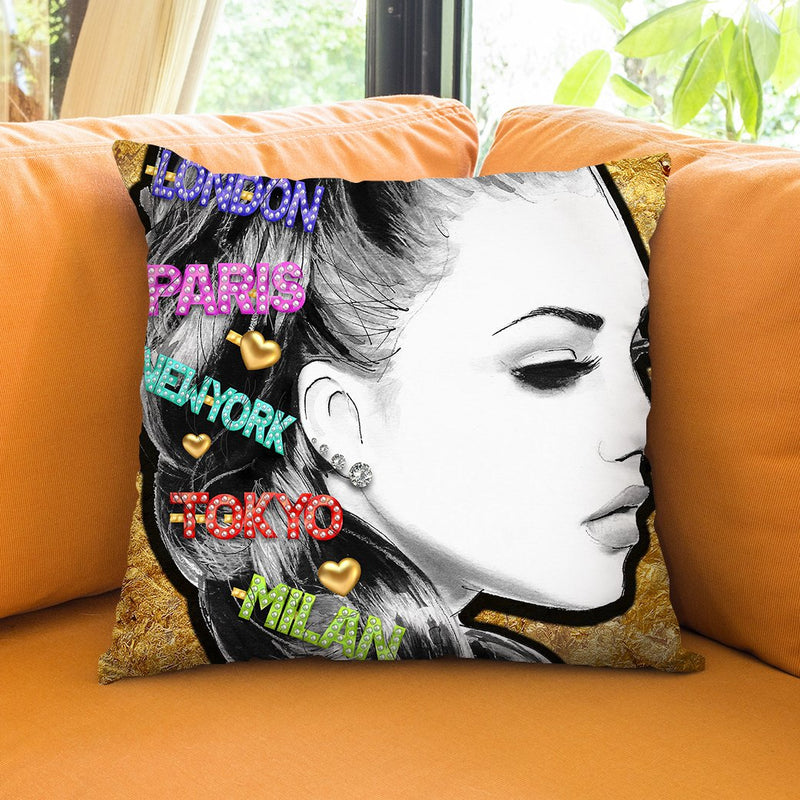 Around The World Color Throw Pillow by Jodi Pedri