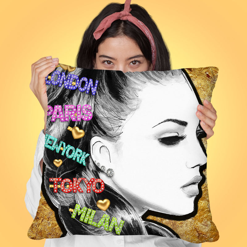Around The World Color Throw Pillow by Jodi Pedri