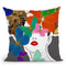 Butterfly Head Throw Pillow by Jodi Pedri
