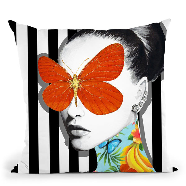Tropical Stripes Throw Pillow by Jodi Pedri