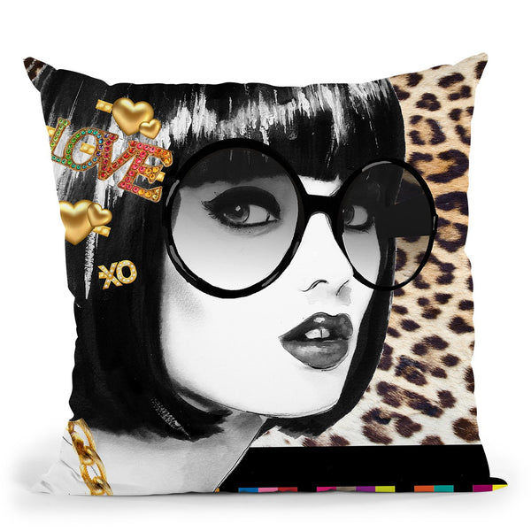 Love Leopard Throw Pillow by Jodi Pedri