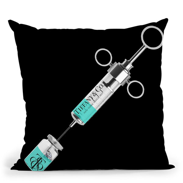 Shot Of Diamonds Black Throw Pillow by Jodi Pedri