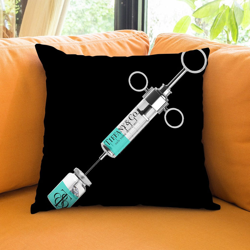 Shot Of Diamonds Black Throw Pillow by Jodi Pedri