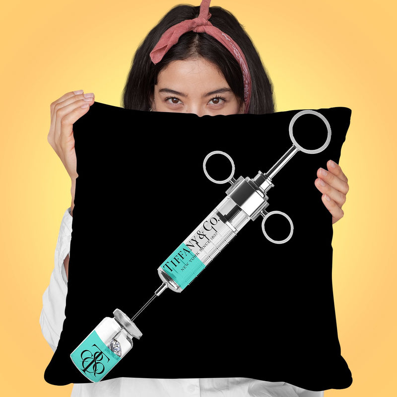 Shot Of Diamonds Black Throw Pillow by Jodi Pedri