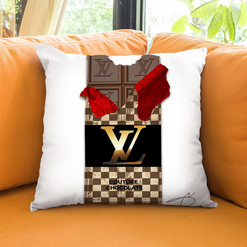 Chocolate Bar L Throw Pillow by Jodi Pedri