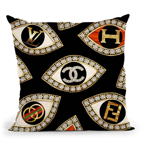 Couture Eyes Throw Pillow by Jodi Pedri