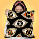 Couture Eyes Throw Pillow by Jodi Pedri