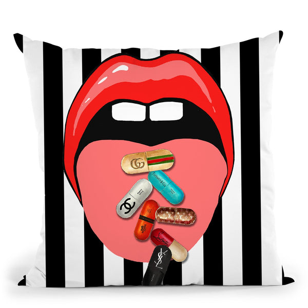 Medication Time Throw Pillow by Jodi Pedri