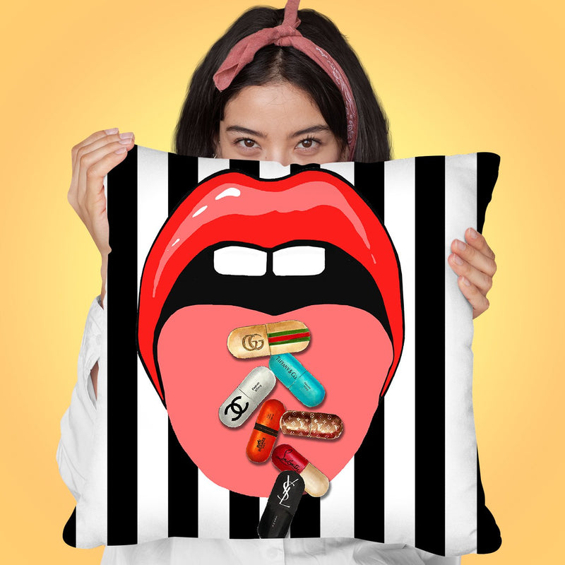Medication Time Throw Pillow by Jodi Pedri