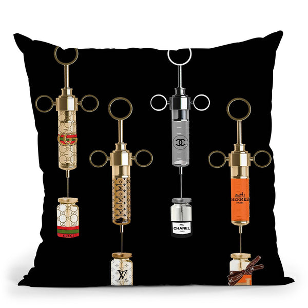 Syringes Throw Pillow by Jodi Pedri