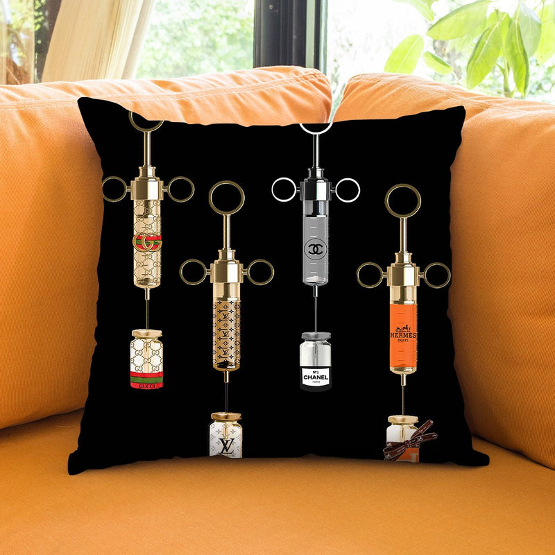 Syringes Throw Pillow by Jodi Pedri