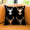 Deer Combo Blk Throw Pillow by Jodi Pedri