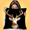 Deer Gg Blk Throw Pillow by Jodi Pedri