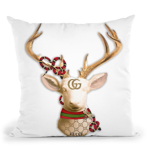 Deer Gg Throw Pillow by Jodi Pedri