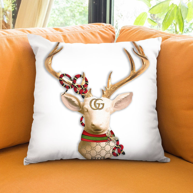 Deer Gg Throw Pillow by Jodi Pedri