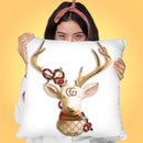 Deer Gg Throw Pillow by Jodi Pedri