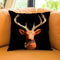 Deer H Blk Throw Pillow by Jodi Pedri