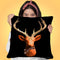 Deer H Blk Throw Pillow by Jodi Pedri