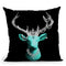 Deer T Blk Throw Pillow by Jodi Pedri