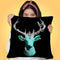 Deer T Blk Throw Pillow by Jodi Pedri