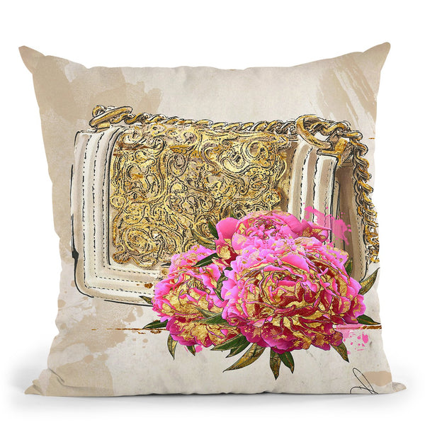 My Bag In Gold Throw Pillow by Jodi Pedri