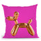 Designer H Dog Pink Throw Pillow By Jodi Pedri - by all about vibe