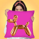 Designer H Dog Pink Throw Pillow By Jodi Pedri - by all about vibe