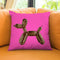 Designer L Dog Pink Throw Pillow By Jodi Pedri - by all about vibe