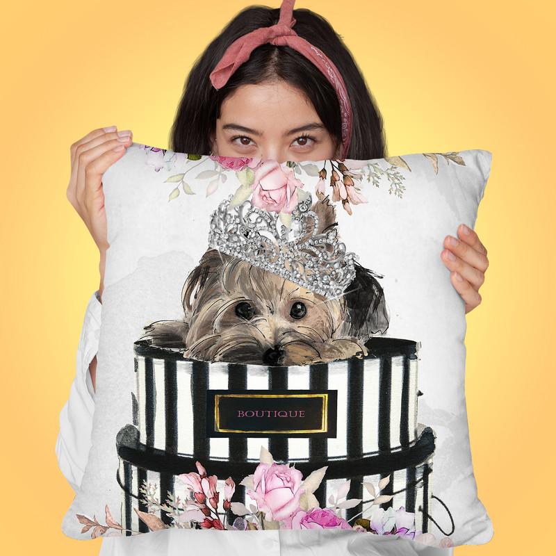 Chihuahua In Bloom Throw Pillow By Jodi Pedri
