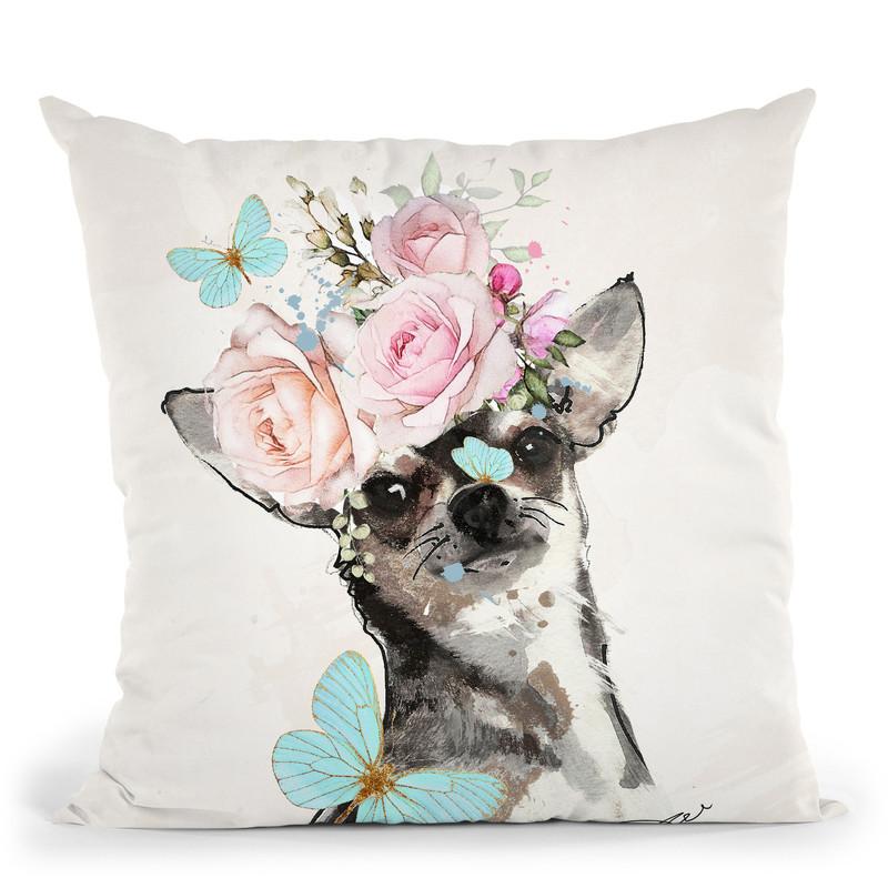 Corgi In Bloom Throw Pillow By Jodi Pedri