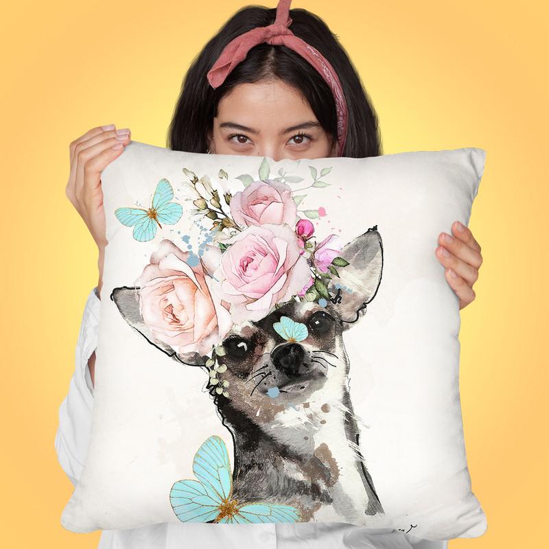 Corgi In Bloom Throw Pillow By Jodi Pedri