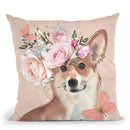 Frenchie In Bloom Throw Pillow By Jodi Pedri