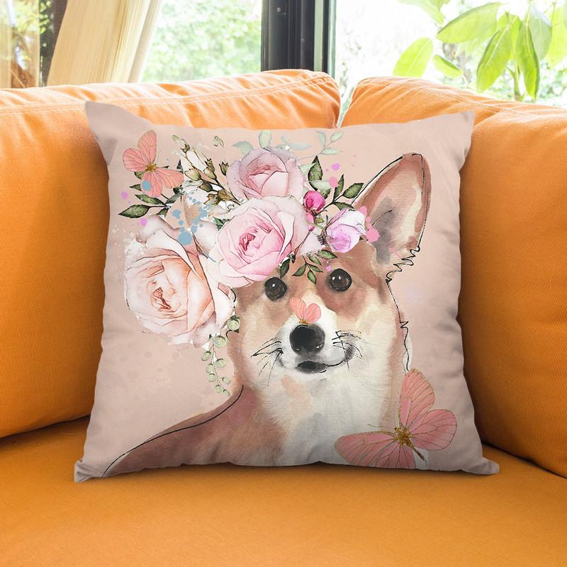Frenchie In Bloom Throw Pillow By Jodi Pedri