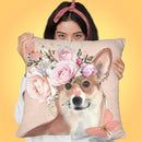 Frenchie In Bloom Throw Pillow By Jodi Pedri