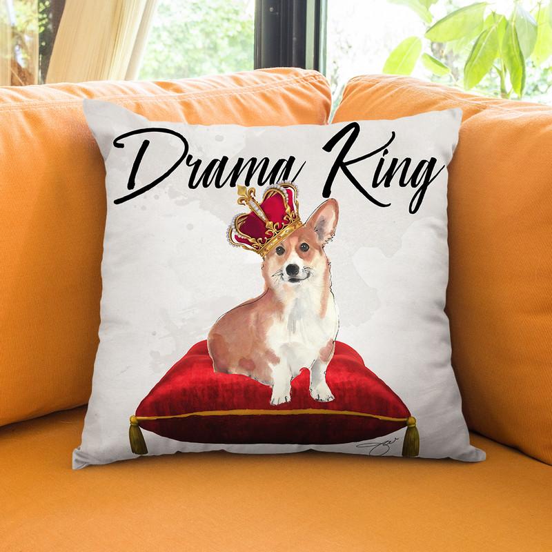 King Frenchie Throw Pillow By Jodi Pedri