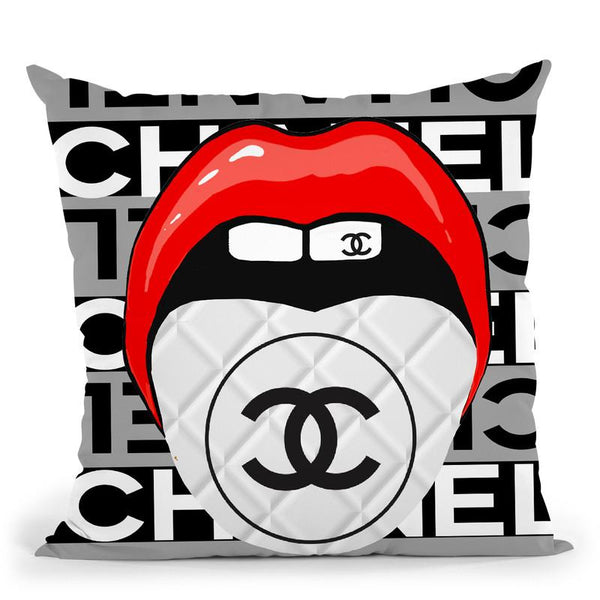 Tip Of My Fendi Tounge Throw Pillow By Jodi Pedri