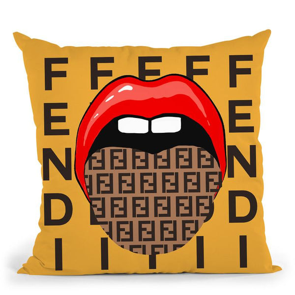 Tip Of My Gucci Tounge Throw Pillow By Jodi Pedri