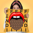 Tip Of My Gucci Tounge Throw Pillow By Jodi Pedri