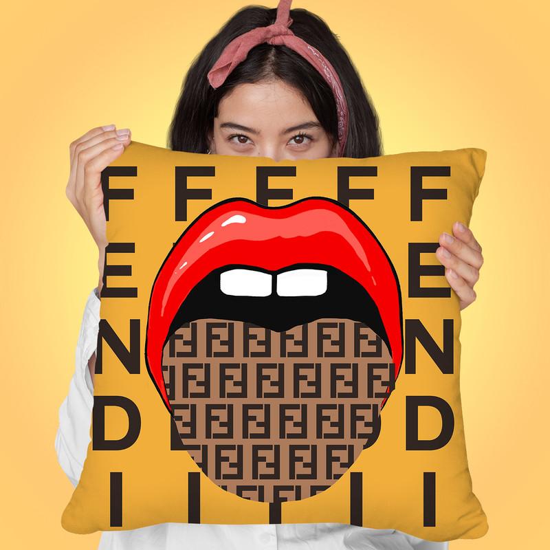 Tip Of My Gucci Tounge Throw Pillow By Jodi Pedri