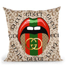 Tip Of My Louie Tounge Throw Pillow By Jodi Pedri