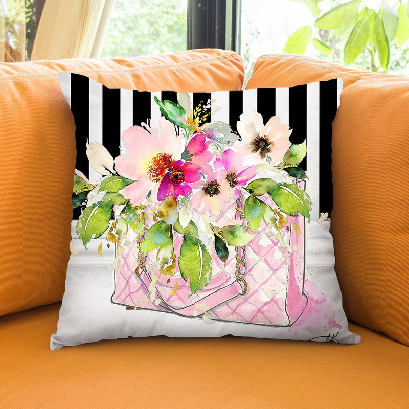 Pink Tote 2 Throw Pillow by Jodi Pedri