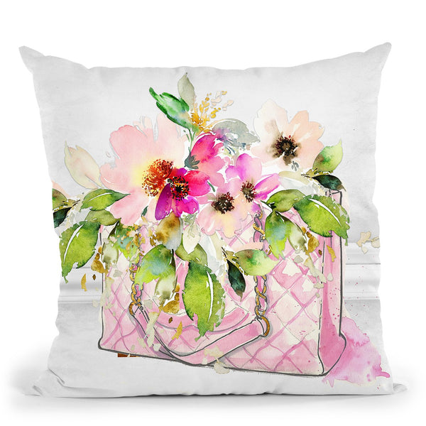 Pink Tote Throw Pillow by Jodi Pedri