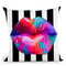 Pucker Up Multi Throw Pillow by Jodi Pedri