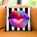 Pucker Up Multi Throw Pillow by Jodi Pedri