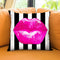 Pucker Up Pink Throw Pillow by Jodi Pedri
