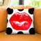 Pucker Up Red Throw Pillow by Jodi Pedri
