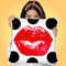 Pucker Up Red Throw Pillow by Jodi Pedri