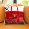 Red London Throw Pillow by Jodi Pedri