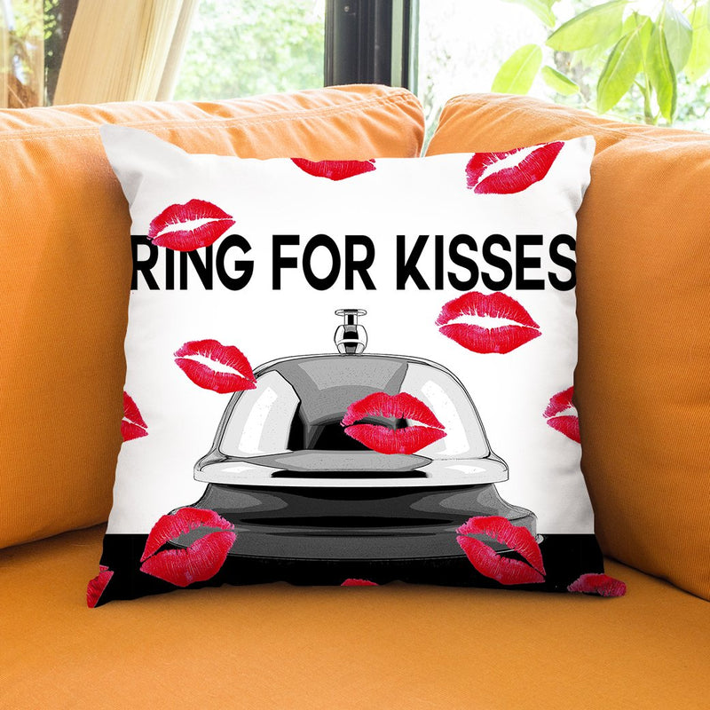 Ring For Kisses Throw Pillow by Jodi Pedri