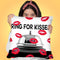 Ring For Kisses Throw Pillow by Jodi Pedri